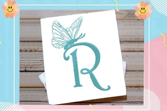 Beautiful Butterfly Letter R