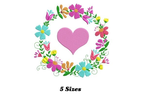 Charming Flower Wreath with Heart