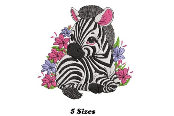 Floral Zebra: A Quirky Brand Asset for Small Business Merch
