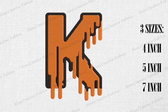 Halloween Letter K Embroidery Design