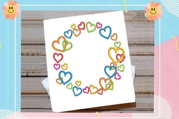 Multi-Color Multi-Heart Circle