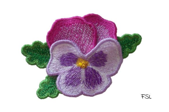 Pansy Brooch FSL: A Delicate Holiday Accent