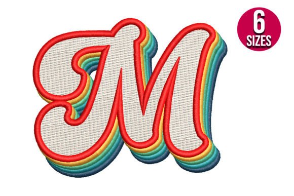 Retro Alphabet Letter M