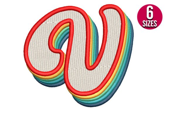 Retro Alphabet Letter V