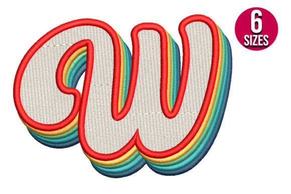 Retro Alphabet Letter W